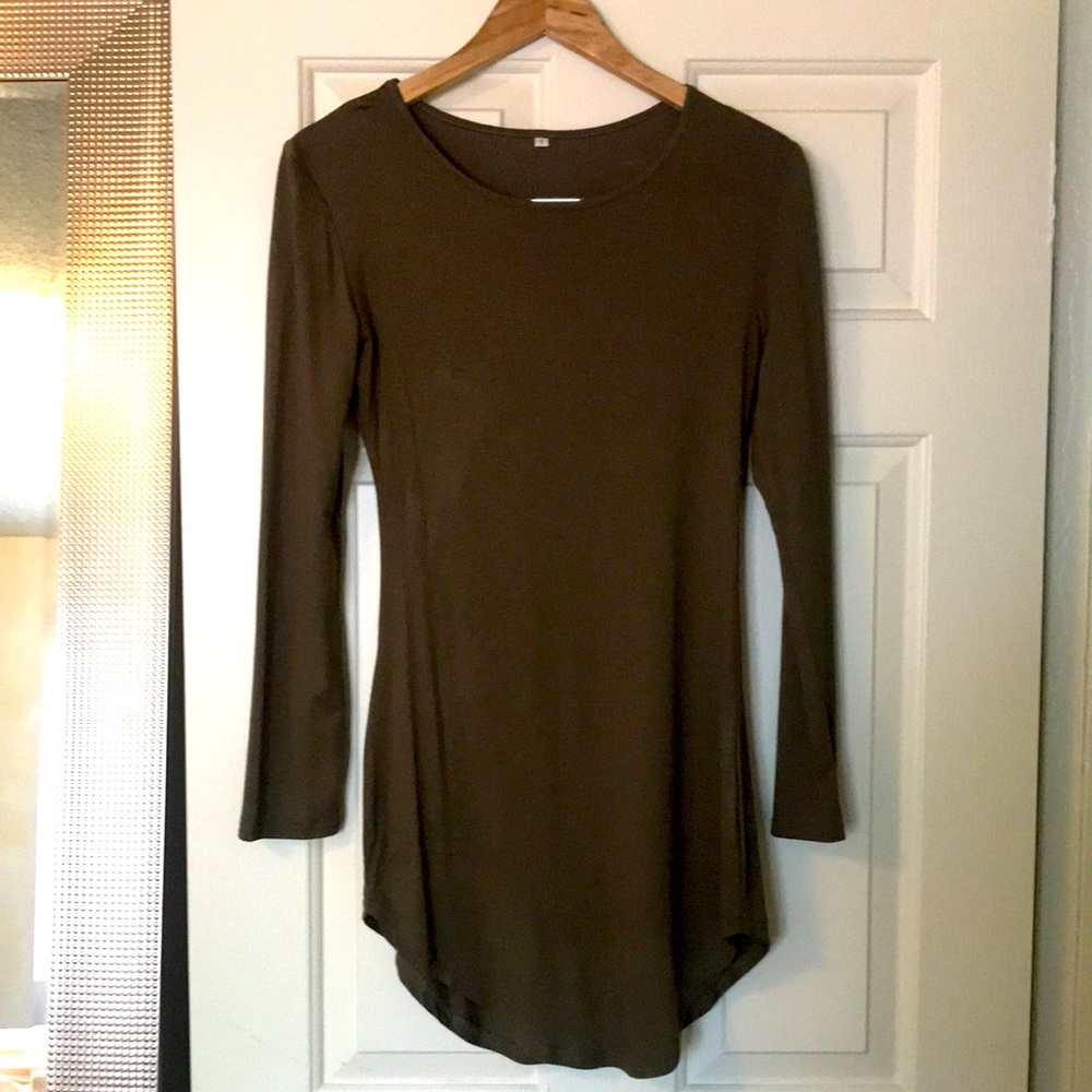 Olive green dress